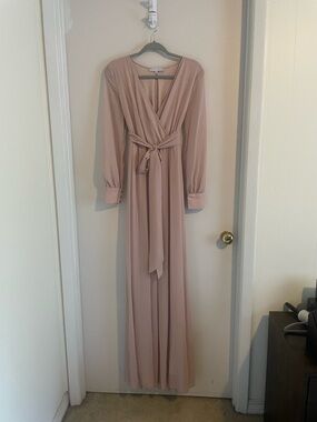 Baltic Born Lydia Blush Long Sleeve Maxi Dress M